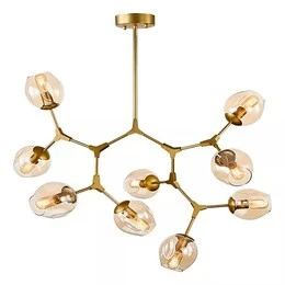 Lustre Contemporâneo Pendente Krypton  Cor Dourado